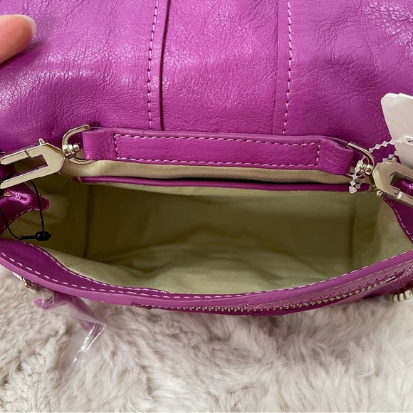 Pristine Fuschia Ramy Brook New York Shoulder bag Chrome chain leather strap - Picture 3 of 7